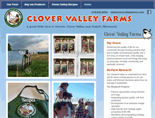 Tablet Screenshot of clovervalleyfarms.com